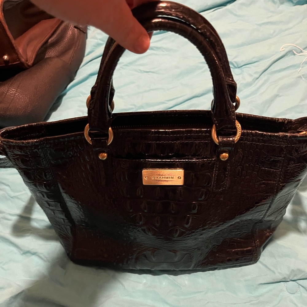 Brahmin Black croc bag shoulder strap or handle